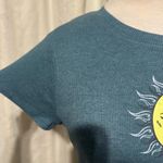 NIKXIE Los Angeles Women Dark Blue Bohemian Moon & Sun Hippie Cropped Top Sz XL Photo 3