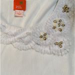 Hearts Of Palm Ribbed White Embellished Tank White Photo 8