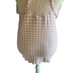 Tahari NWOT- So adorable pink and white checkered camisole top, lace back, lots of stretch, adjustable straps, excellent condition, size medium Photo 3