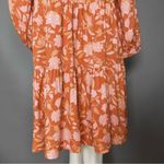 Petal and Pup  Floral Arden Dress Babydoll Size 6 Orange Pink Pinktuck Shell Button Photo 11