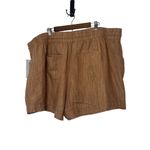 Athleta Cabo Linen Textured 4" Shorts Casual Summer Beach Size 26 Toasted Ochre Photo 1