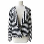 Premise  Striped Moto Jacket Black & White Size 8 NEW Photo 6