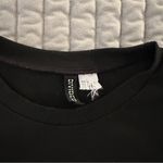 H&M  black track dress with yellow and white stripes. EUC. Size small‎ Photo 3