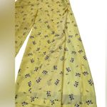 Love, Fire Love Fire Women’s Small Jumpsuit Yellow Floral Open Leg Slit Side Smocked Photo 9