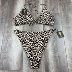Skatie Tan Animal Print Bikini Set Photo 6