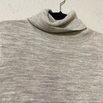 All Saints Grey Lightweight Cold Shoulder Turtleneck Sweater 4 Merino Wool Photo 2