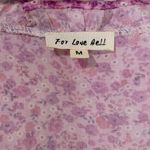 Boho Pink Long Sleeve V Neck Layered Ruffle Floral Summer Fairy Mini Dress M Size M Photo 11