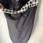 Cupshe  NWT Black Gingham Halter‎ One Piece Swimsuit Size M Ruched Tummy Control Photo 3