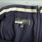 Talbots Vintage  Navy & White Woven Cotton Striped Pencil Skirt 4P Photo 2