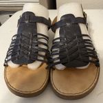 BOC Born Womens Size 8 M Blue Strappy Weaved Leather Sandal Photo 0