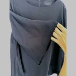 El. Story by Italy Black Stingray Blouse Large Flare Sleeve Relaxed Minimalist Photo 2