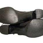 1940s Matrix x Carson Pirie Scott & Co Black Mesh Leather Heeled Oxford Loafers Size 6.5 Photo 10