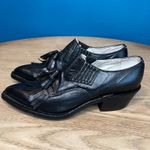 Nocona Vintage Western Bootie Fringe Tassel Black Leather Women’s Size 5.5 Photo 2