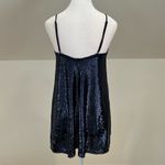 Free People  Time to Shine Navy Blue Sequin Slip Dress Photo 2