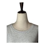 Club Monaco  Shirt Women‎ Medium Gray Rib Knit Crew Neck Tee Athleisure Athletic Photo 2
