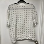 Lou & grey  Ann Taylor LOFT White Knot Short Sleeve Textured Blouse Size Medium Photo 1