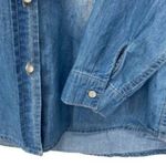 Lumiere Denim Embroidered Pearl Snap Button Down Shirt Western Cowgirl Blue Photo 8