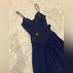 Hutch NEW Bustier Drop Waist Evening navy Gown Sz 6 Photo 5