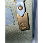 Dooney & Bourke  Blue Yellow Dots Cabrio Leather Bucket Purse‎ Shoulder Bag Photo 3