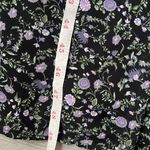 ASTR the label Smocked Bodice Long Sleeve black purple floral Photo 12