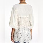 Free People "Summer Lovin" Linen blend V-neck top size Medium M $130 fun Photo 1