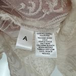 Ann Taylor LOFT Cream Embroidered Long Sleeve Pullover Sheer Top Size Large Photo 6