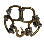 Rare One Of A Kind Horse Bit Modernist Multi Metal Bracelet Unisex Photo 13