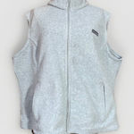 Columbia Womens 3X Full Zip Fleece Vest Light Gray Soft Warm Outdoor Layer Plus Photo 0
