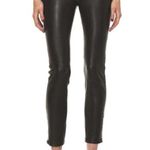 Joseph  Black Lambskin Leather Low Rise Evie Zip Ankle Skinny Pants Size 40 / 8 Photo 0
