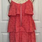 Lsenboye Eyelet Zipper Front Flowy Tank Top Size L Photo 0