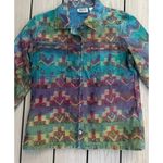 Chico's Chico’s design Jacket M (1) native american design embroidery denim  Y2k Photo 1