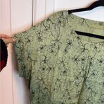 Cut Loose Olive Green Floral Linen Tunic Dress Size M Photo 6