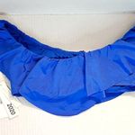 Trina Turk Bikini TOP ONLY Getaway Solids Swim Knit in Blue Sz 6 NWT Ruffled Photo 3