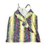 Peace Cake Women's Animal Print Multicolor Top Yellow Size M Photo 1