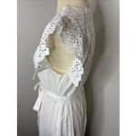 Womens Doen White Eyelet Sleeveless Maxi Nightgown Dress Medium‎ M Photo 6
