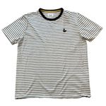 Denim & Flower  Navy and White Striped Cotton Duck Short Sleeve Tee Photo 0