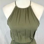 H&M olive green backless halter romper size 2 Photo 2