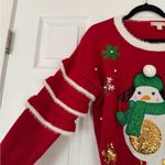 it's our time Christmas Penguin Ugly Sweater 3D Ornaments Cute Red Holidays Snow Photo 1