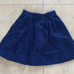 Hutch NWOT Blue Leopard Mini Skirt Size 4 Photo 0