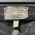 Current/Elliott The Low Bell Bottom Coated Jean Black Size 25 Photo 3