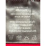 Red Boat Neck Three Quarter Sleeve Top Soft Viscose Nylon Blend Size Small Photo 5