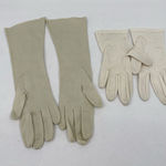 Lot Of 2 VTG Cotton Women's Fashion Gloves Kay Hansen Washable Long Short Photo 0
