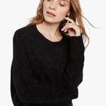Wild Fable Women's Crewneck Tinsel Sweater (Black Photo 2