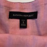 Banana Republic Kenza Fit & Flare Linen Mini Dress in Pink Geo Size 2 Petite Photo 9