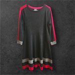 Vince Camuto Womens Soft Striped Long Sleeve Pullover Sweater Dress sz M Preppy Photo 4