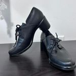 Aerosole Endearing black leather Lace up Chucky heel shoes women's size 7 Photo 5