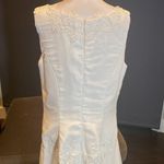 Women’s White Chiffon Formal Dress Floral Lace Detail & Matching Jacket Size 14 Photo 5