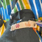 Tulle Floral Print Tank Top Sleeveless Casual Blouse Medium Boho Indie Festival Blue Photo 4