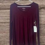 Grace & Lace Boutique NEW maroon v neck swing top romantic size Small Red Photo 0