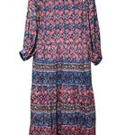 NWT ALICIA BELL Maddy Puff Sleeve Floral Maxi Dress Silk Cotton Long Sleeve Sz S Photo 2